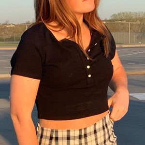 Black princess Polly croptop